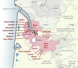 法国波尔多的葡萄酒区域