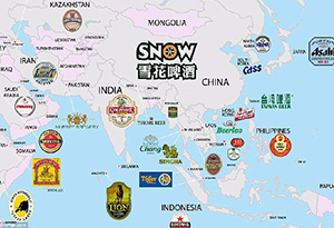 亚洲啤酒分布地图